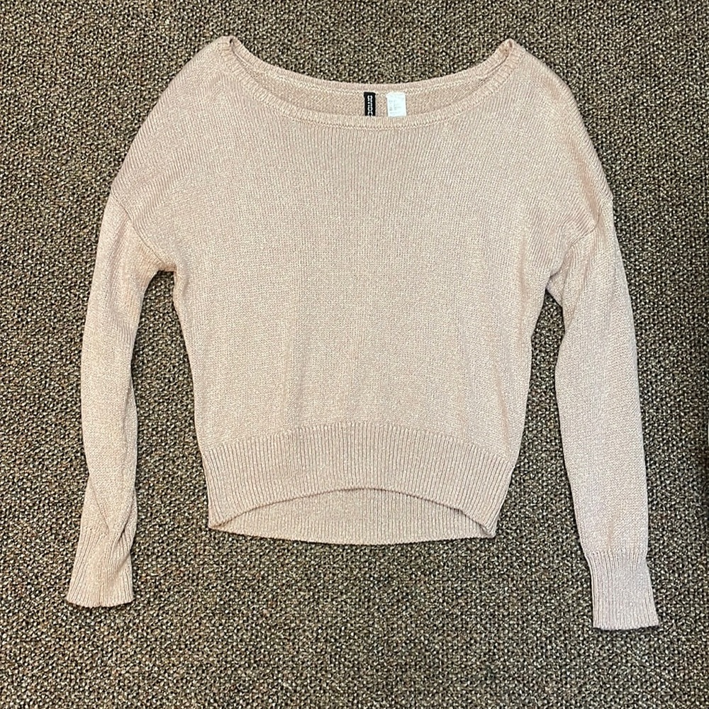 Forever 21 sparkly pink sweater size small